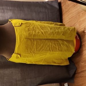 Chartreuse H Bar C skirt w side zip closure